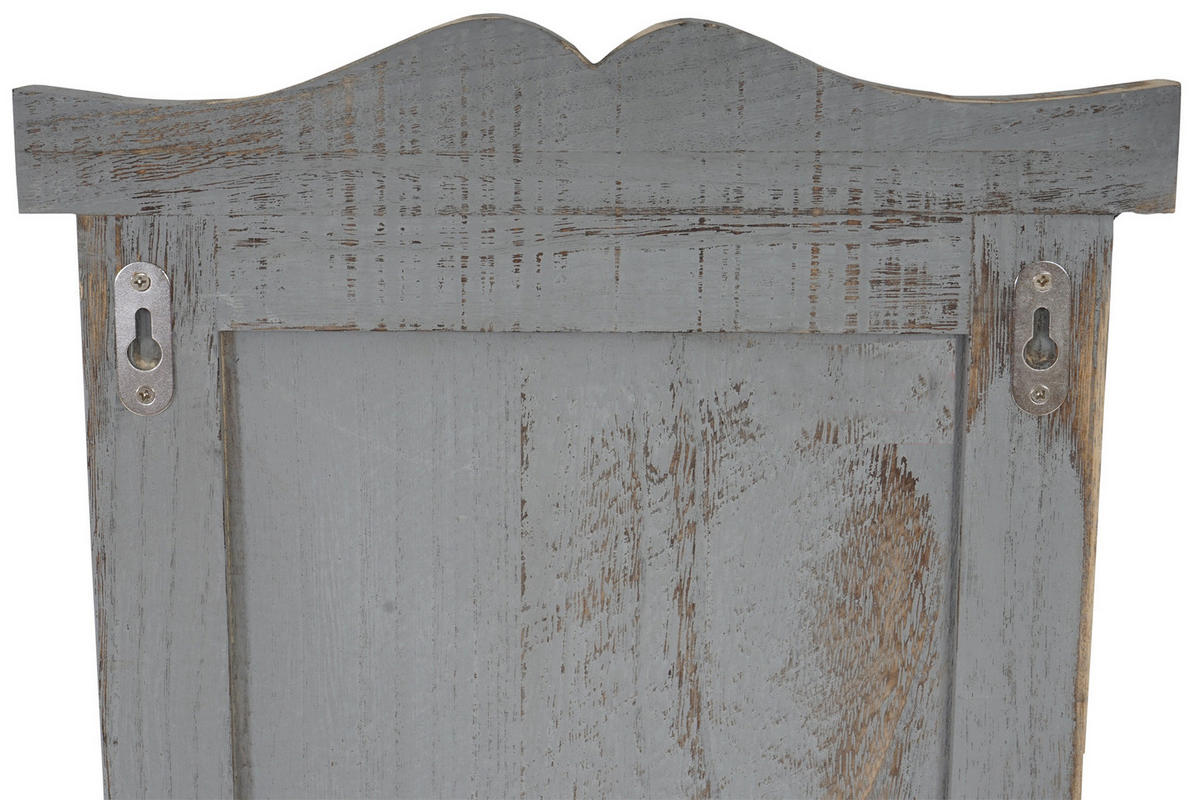 GARDEROBE 2er-Set 109x28x5,5cm Wandhaken Holz Grau shabby - Grau, Holz (28/109/5.5cm) - BERLINLODGE