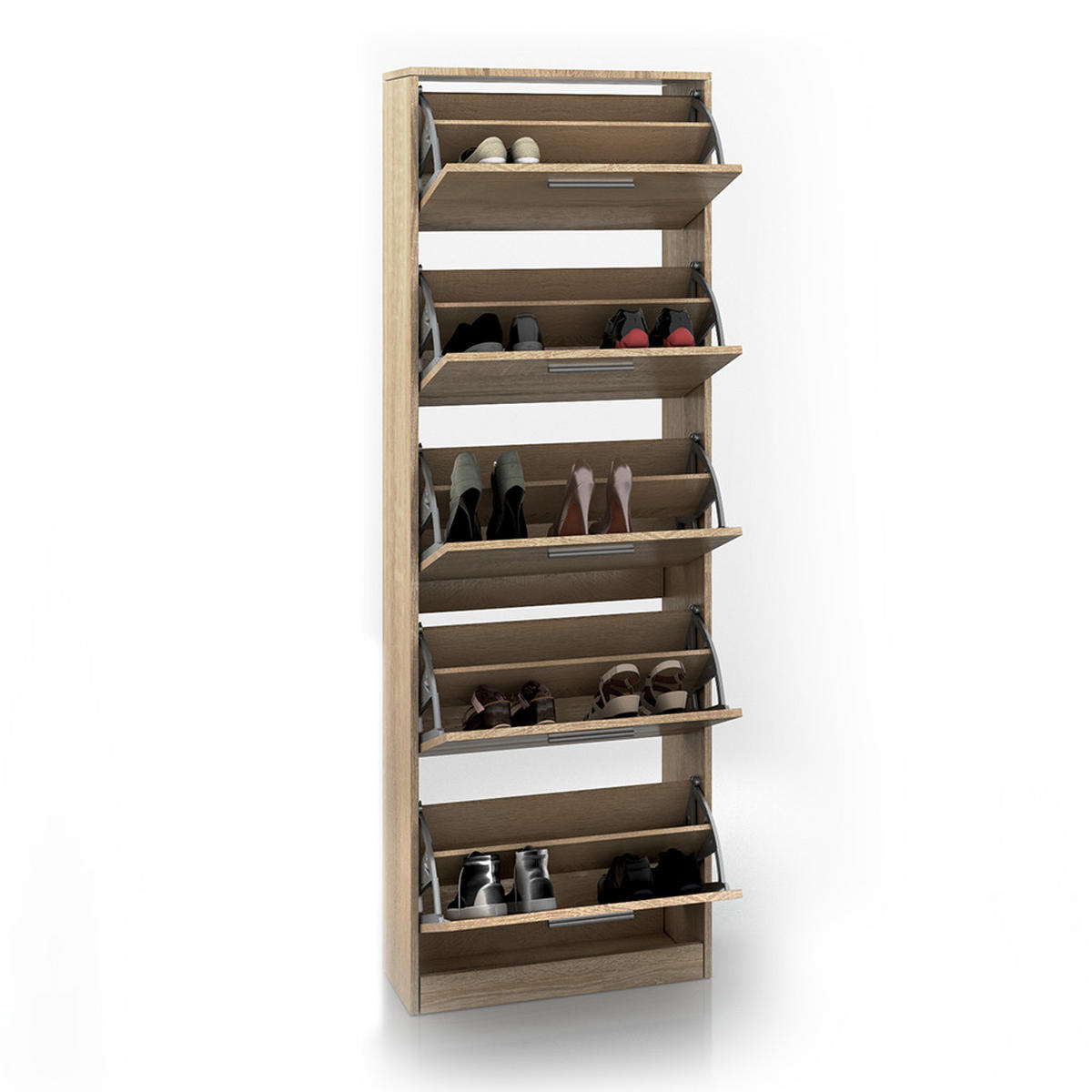 SCHUHKIPPER Gizmo Sonoma 59 x 169.5 cm - Braun/Sonoma Eiche, Holzwerkstoff (59/169.5/22cm) - Vicco