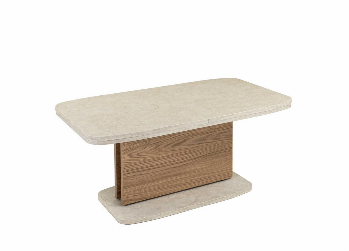 COUCHTISCH höhenverstellbar ausziehbar Cora 110x53x63 Sandstein/Eiche - Sandfarben/Eichefarben, Holzwerkstoff (110/63/63cm) - 58aufmkessel