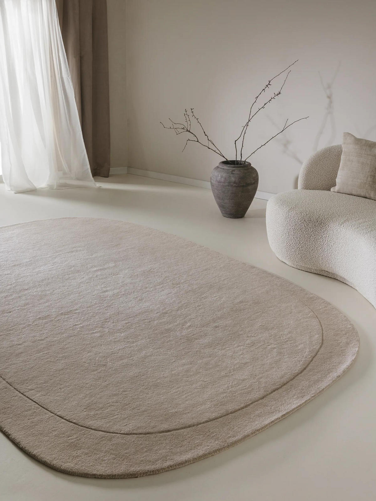 VOLNENA preproga Shape kremna 200x300 cm - krem, tekstil/naravni materiali (200/300cm) - benuta Pure