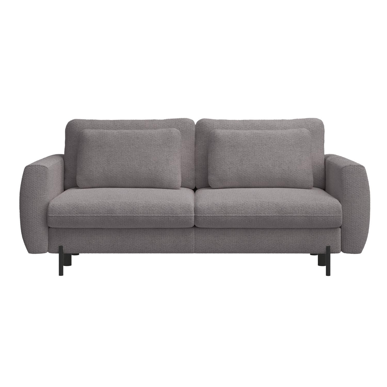SOFA Rane greige mit Schlaffunktion - Taupe/Schwarz, Textil/Metall (236/90/102cm) - Selsey