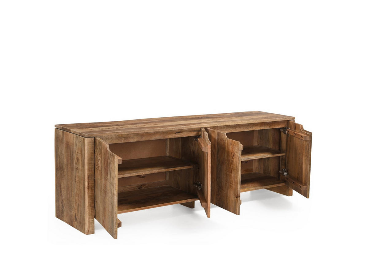 TV Board Sophie Mangoholz 160 cm / 40 cm Natur - Naturfarben, Holz (160/55/40cm) - Villa Möbel