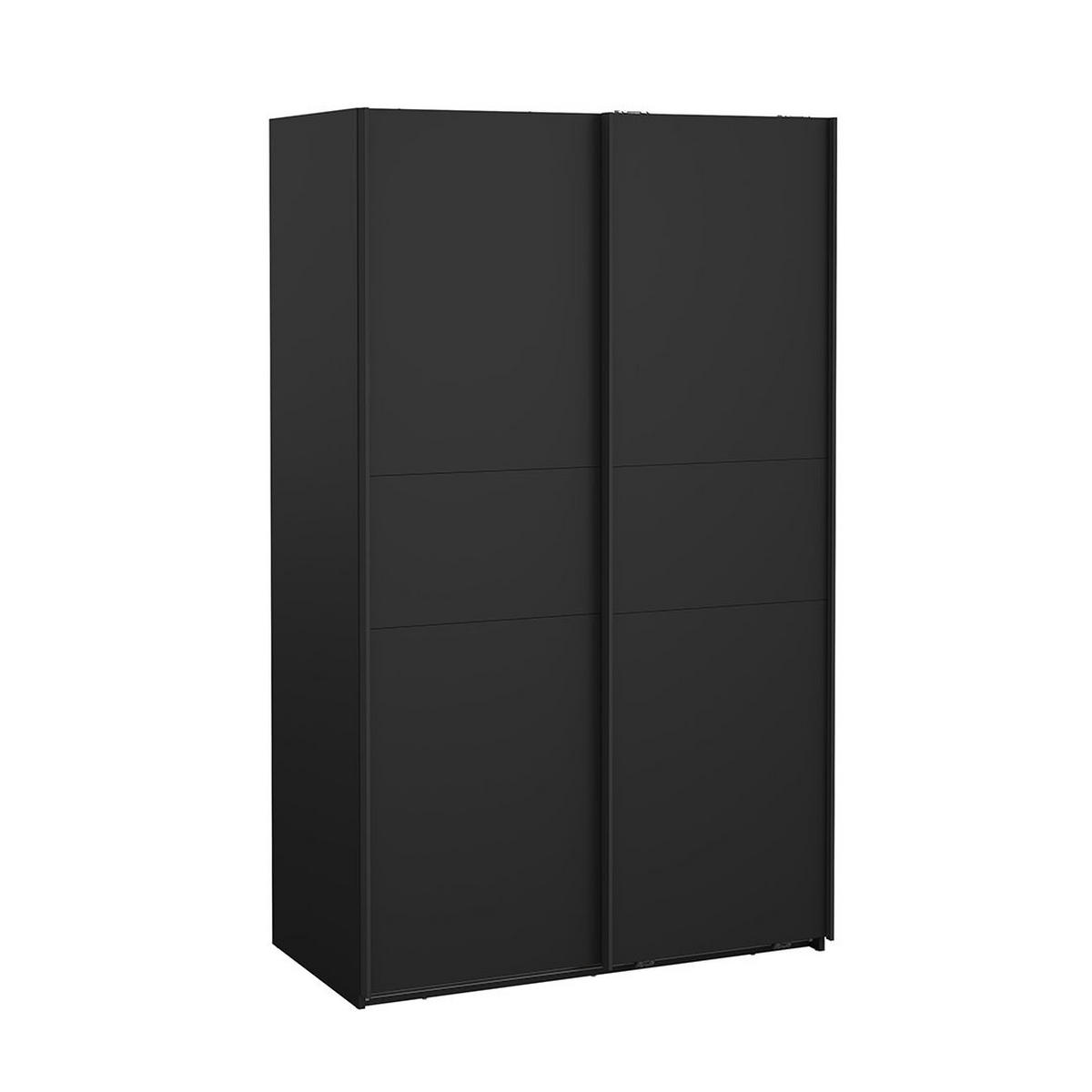 SCHIEBETÜRENSCHRANK, Como, Schwarz, Holzwerkstoff, 119 x 67 x 201 cm - Schwarz, Holzwerkstoff (119/201/67cm) - ebuy24