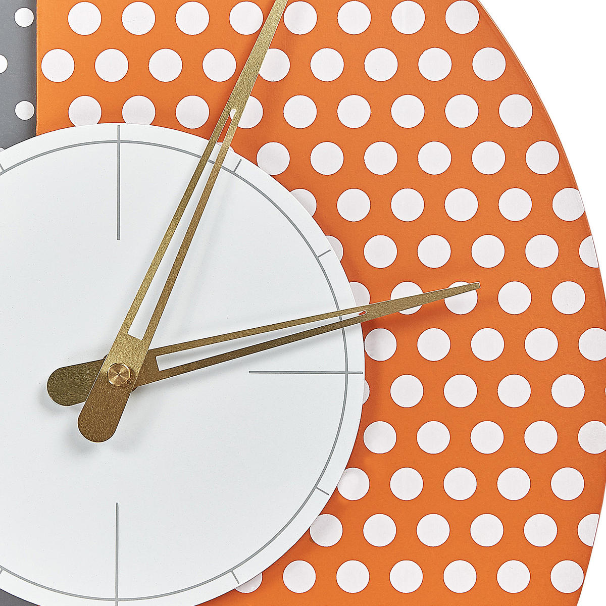 WANDUHR Grau/Orange/Weiß/Gold Chalais - Goldfarben/Orange, Holzwerkstoff (29/47/1cm) - Beliani