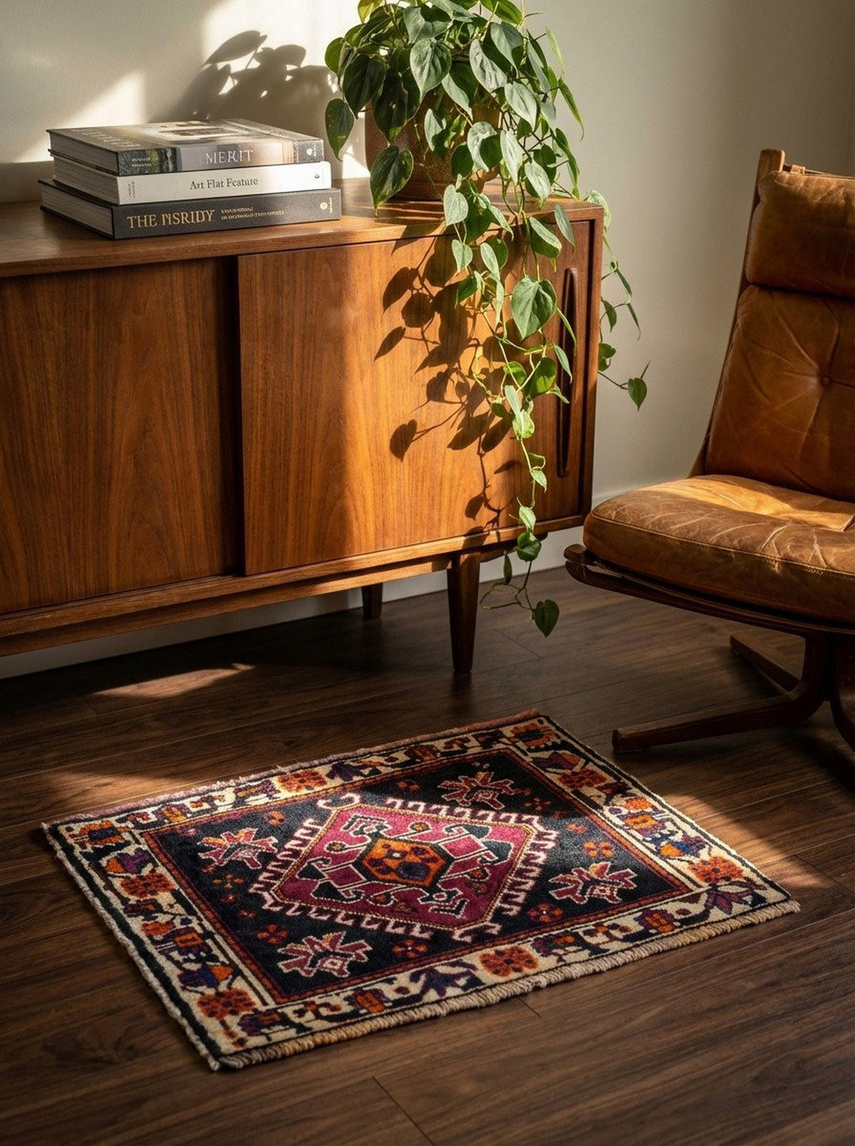 TEPPICH Gashgai Blau 52/70 cm Schurwolle - Blau, Textil (70/52cm) - Looma