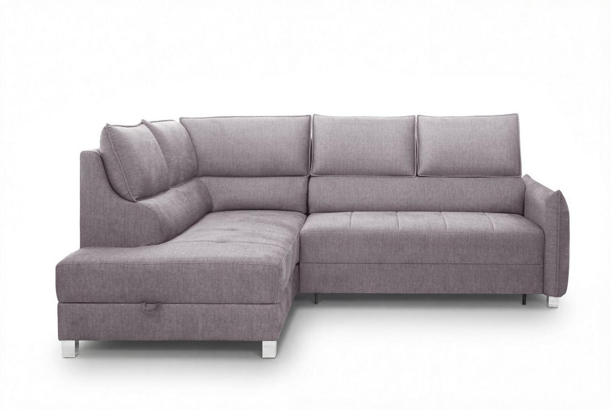 ECKSOFA Marno In Chill Me - Hellgrau, Holzwerkstoff/Textil (200/260cm) - Fun Möbel