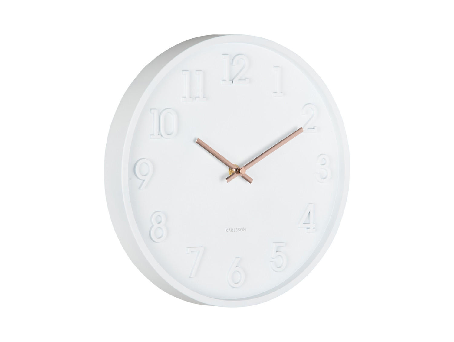 Karlsson Wanduhr Weiß 30x30x3.8 cm