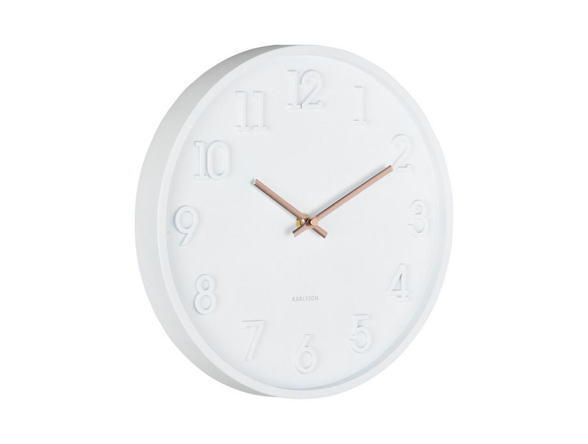 WANDUHR Calma 3.8/30/30 cm - Weiß, Kunststoff (30/30/3.8cm) - Karlsson