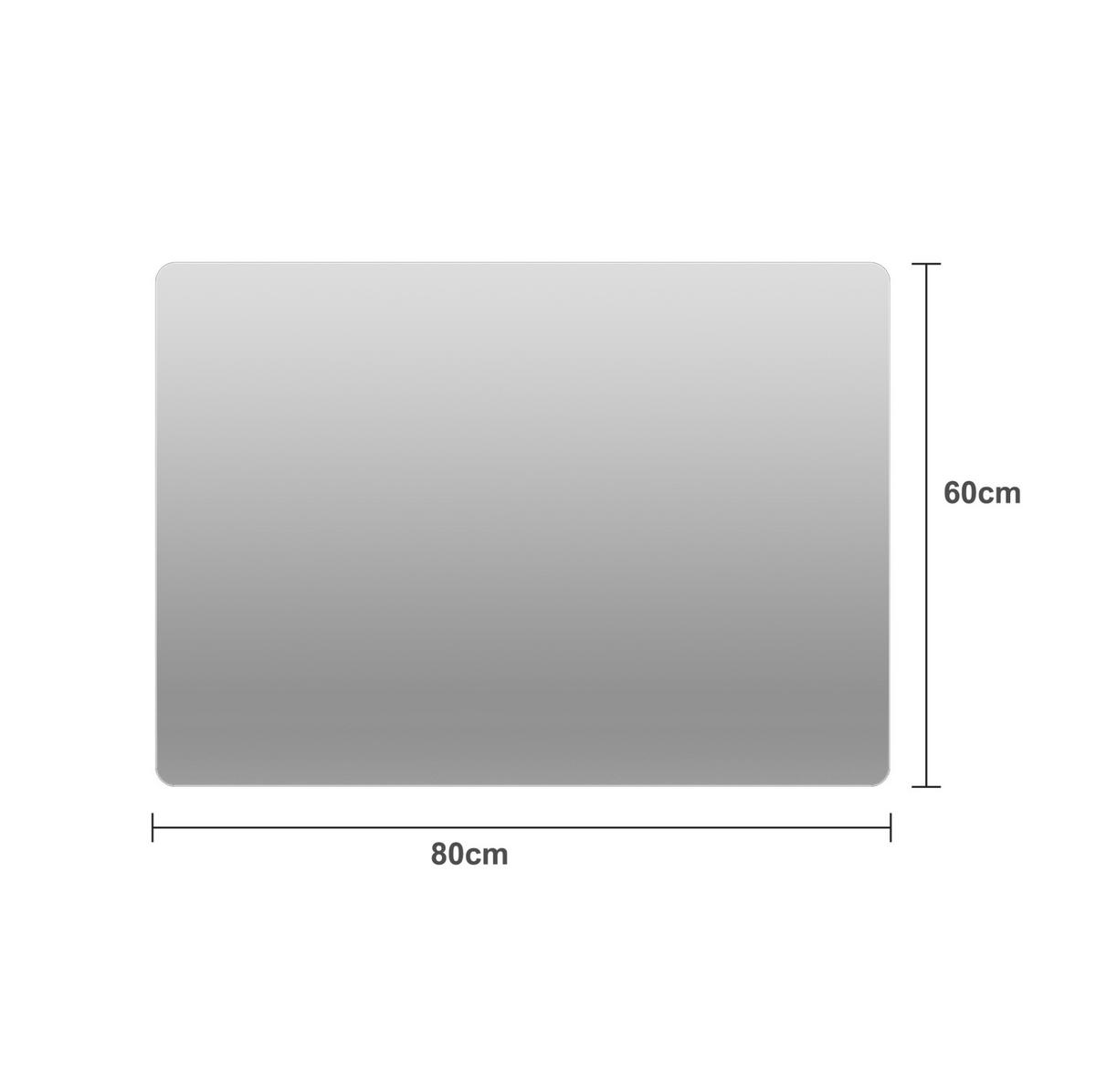 WANDSPIEGEL 60/1,5/80 cm silber aus Glas mit R50-Ecken und Aufhängung - Silberfarben, Glas (60/1.5/80cm) - OKWISH
