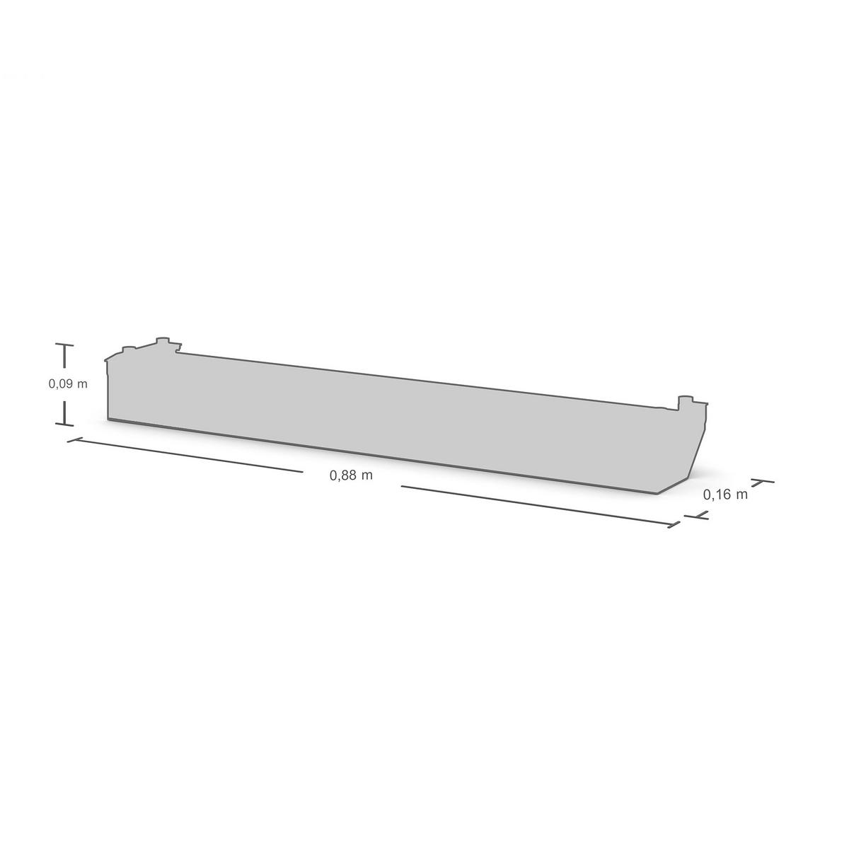 KABELKANAL Horizontaler Kabelkanal Flex-small / Ohne Zubehör Schwarz 880mm - Schwarz, Metall (16/88/10cm) - ASSMANN