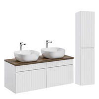 KOUPELNOVÝ NÁBYTEK 120cm Zelie 2er-Set Bílá - bílá, kompozitní dřevo (120/48/46cm) - Petits-meubles