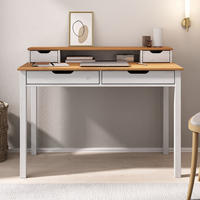 SCHREIBTISCH RAUL - Eichefarben/Weiß, Holz (54/114/87cm) - IDIMEX