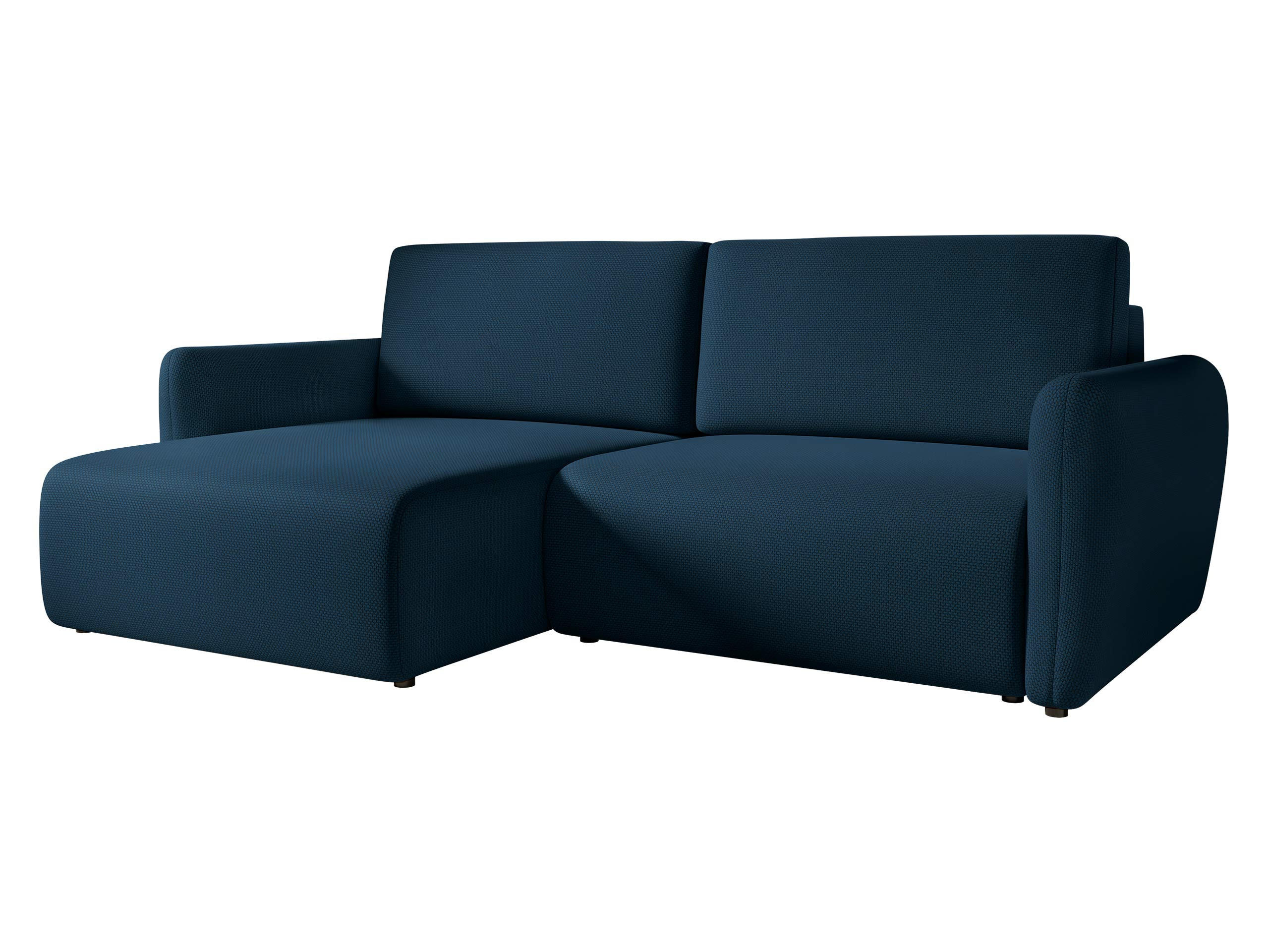 ECKSOFA Goya Slim - Blau/Schwarz, Holz/Kunststoff (234/140cm) - MIRJAN24