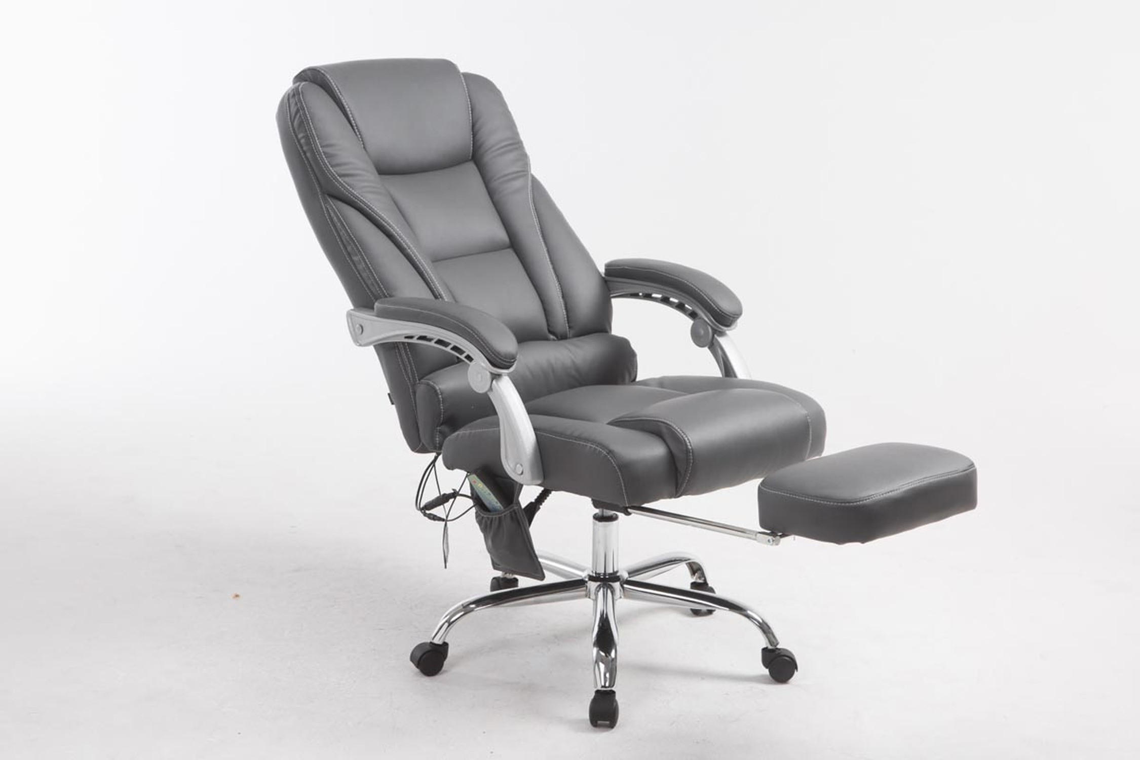 Thumbnail - TPFLiving Bürostuhl, Grau, Textil, 68x127x64 cm, Arbeitszimmer, Bürostühle, Chefsessel