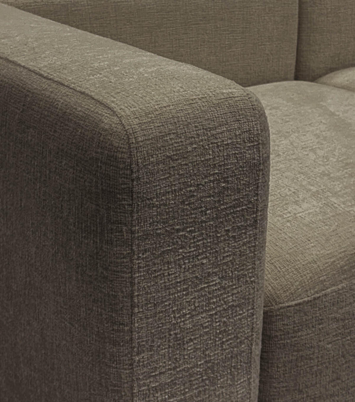 ECKSOFA modular Cubo 3-Sitzer - Braun, Textil (226/179cm) - Mokebo