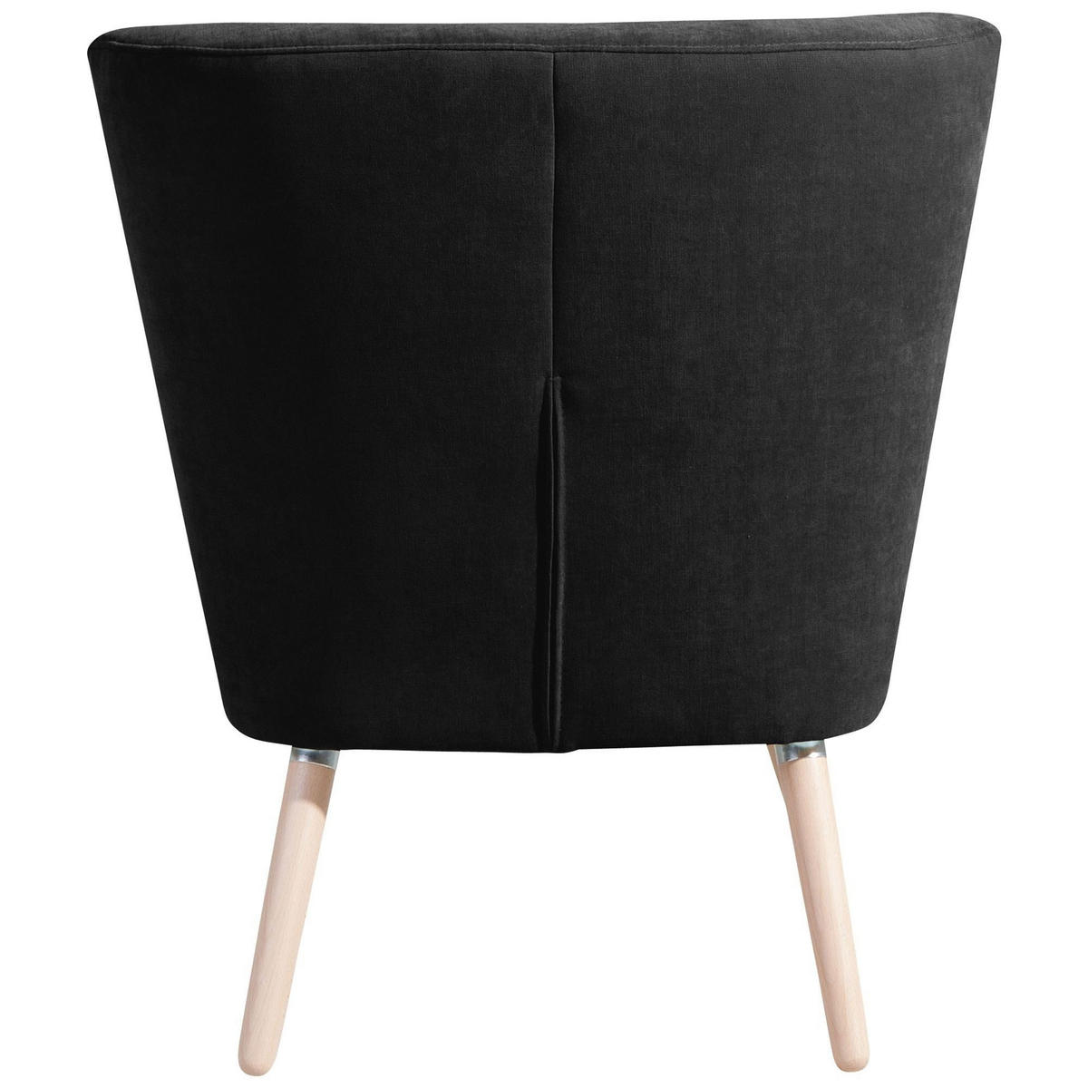 SESSEL Kassi Bezug Veloursstoff Buche natur / schwarz - Schwarz, Kunststoff (69/80/68cm) - 58aufmkessel