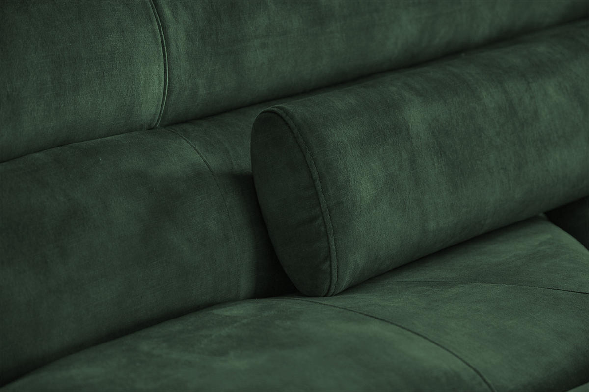 BIG SOFA MIT KISSEN TARA Grün Velvet - Grün, Textil (286/76/143cm) - KAWOLA