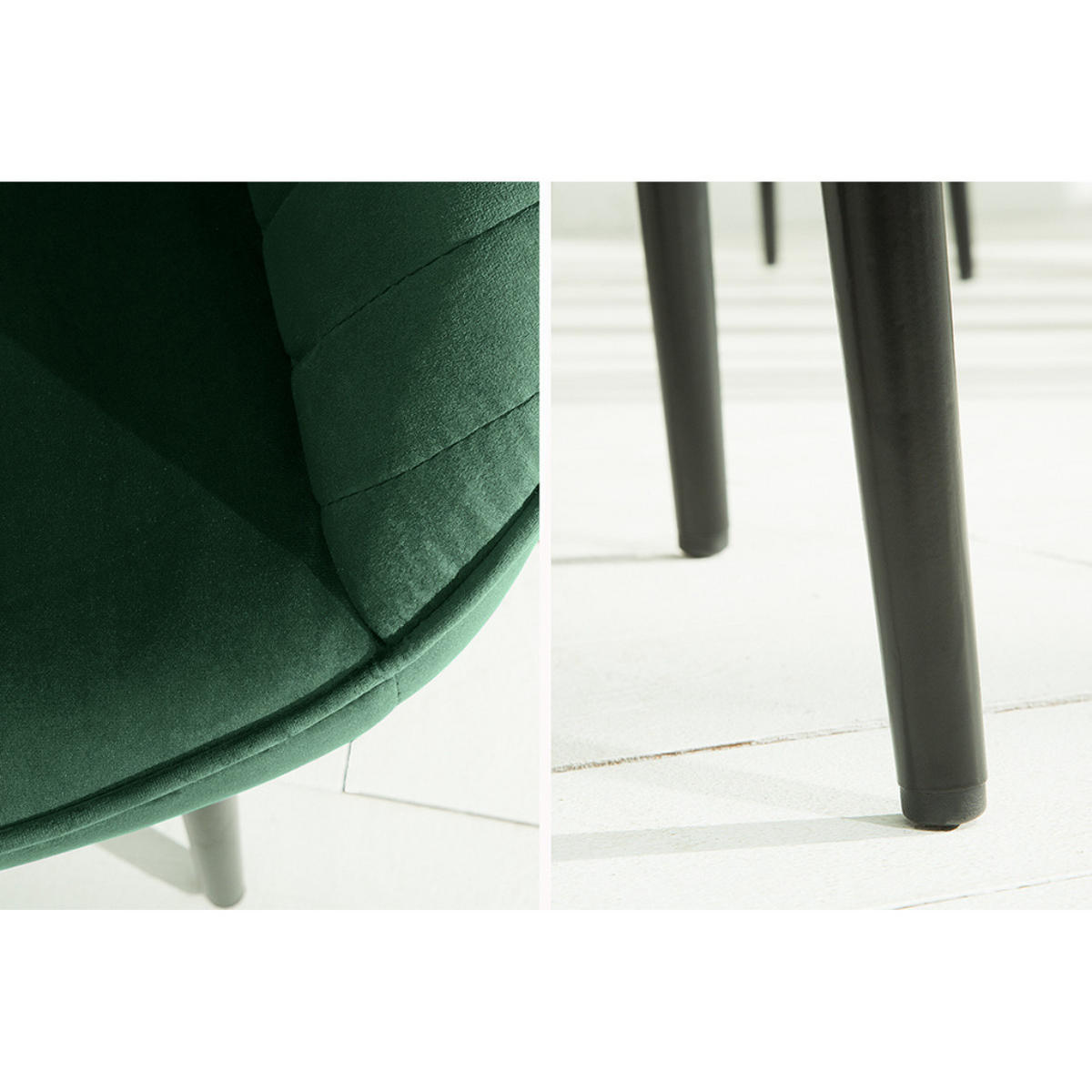 STUHL TURIN Samt Smaragdgrün - Grün, Textil (60/84/61cm) - riess-ambiente
