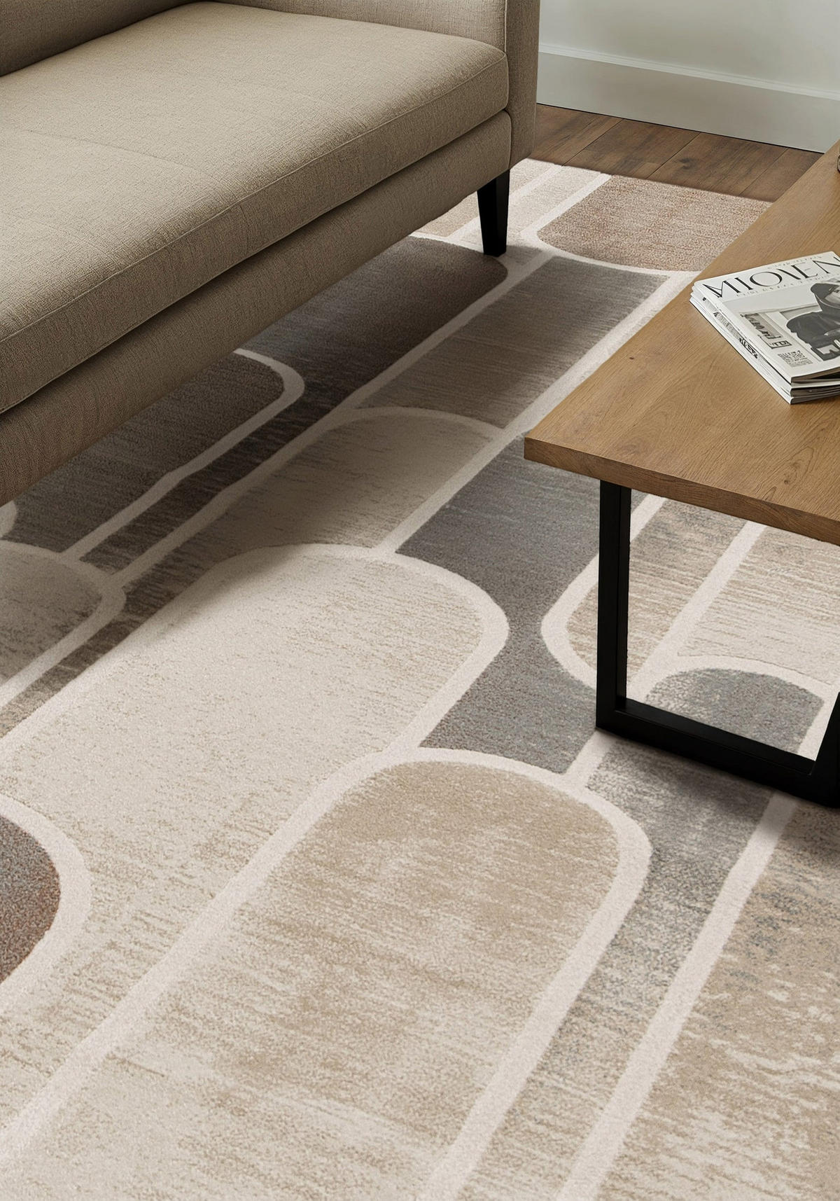 TEPPICH, Sehr weicher Design mehrfarbig - Multicolor, Textil (120/170cm) - AFK Living