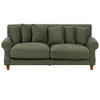 2-SITZER-SOFA dunkelgrün Eike - Dunkelbraun/Grün, Textil (186/82/102cm) - Beliani