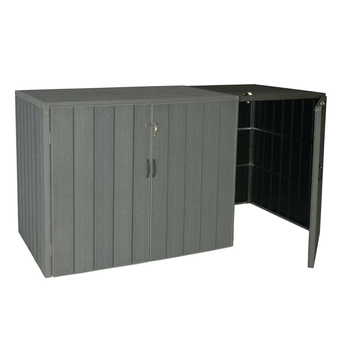 MÜLLTONNENBOX ERWEITERUNG Grau - Grau, Metall (79/117/105cm) - MCW