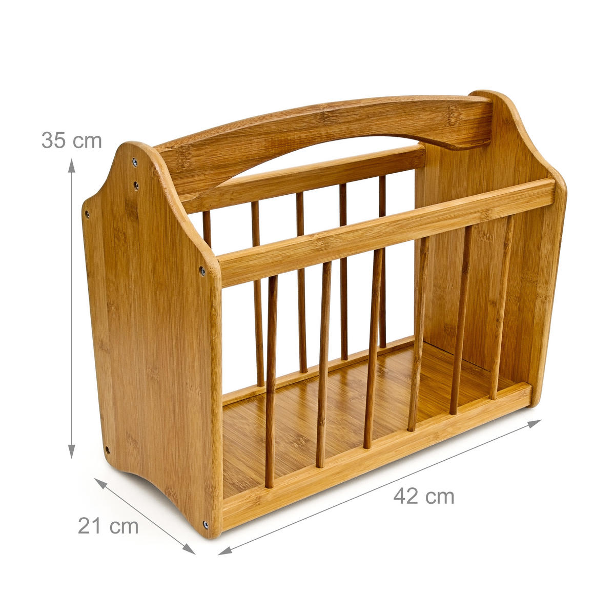 ZEITUNGSSTÄNDER - Hellbraun, Holz (33/21/42cm) - Relaxdays