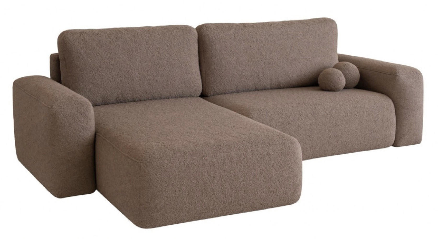 ECKSOFA Violett-Braun ILO Mit Schlaffunktion Und Bettkasten - Flieder/Braun, Textil (282/177cm) - Sepro Meble