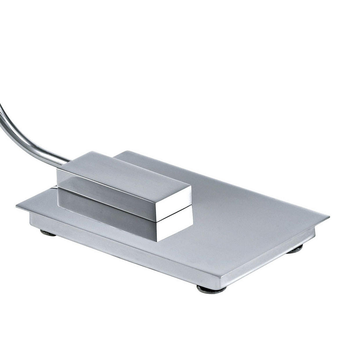 LED TISCHLEUCHTE OCASO Chrom Silber - Silberfarben, Glas (49.5/9.5/43.5cm)