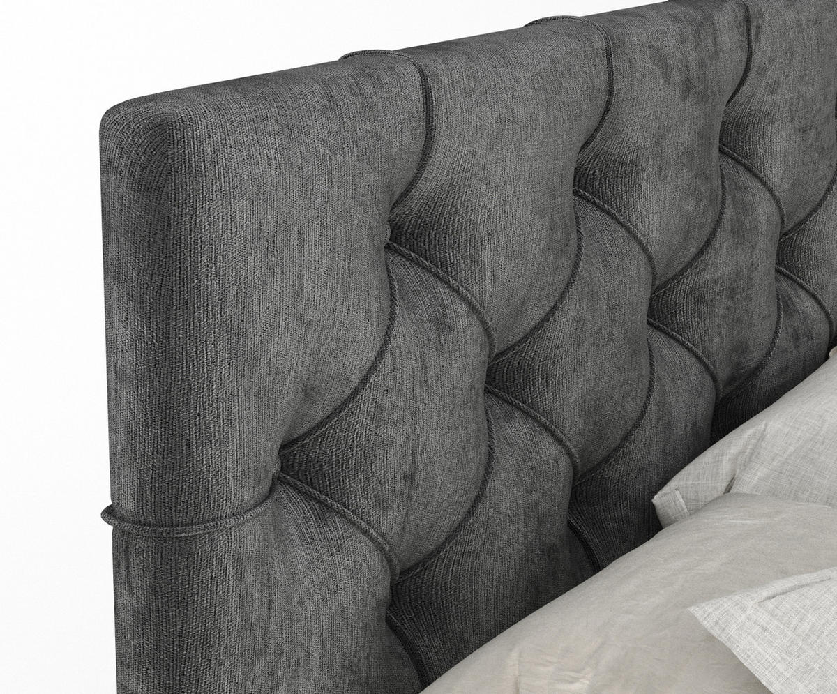 BOXSPRINGBETT Hugo Anthrazit 200/200 cm - Anthrazit/Schwarz, Holz/Holzwerkstoff (200/200cm) - Maison de Reve