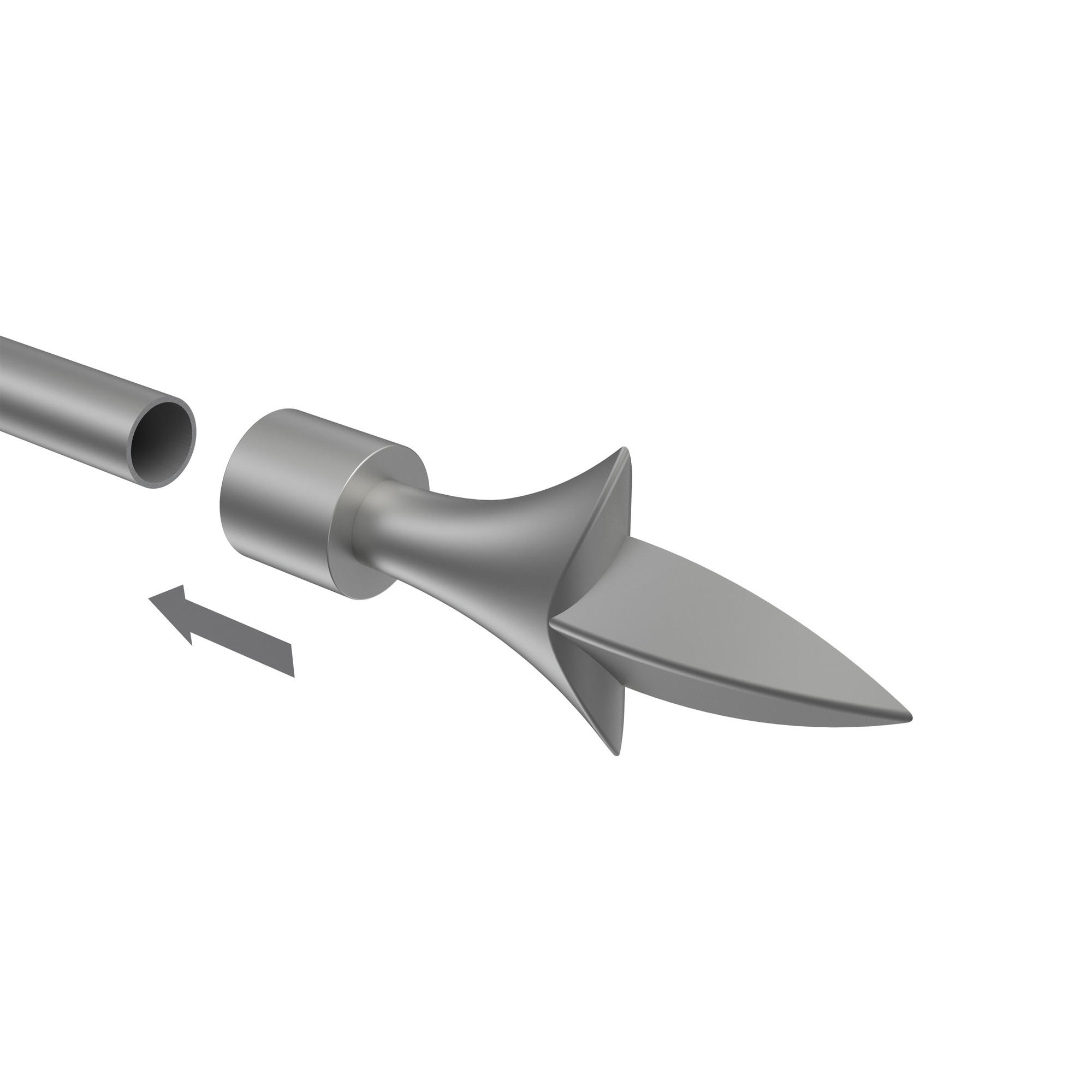 ENDSTÜCKE FÜR GARDINENSTANGEN / TELESKOPSTANGEN Lily 16/13 mm Ø Silbergrau, Packung 2 Stück - Silberfarben/Alufarben, Kunststoff (11.1/5.9/5.9cm) - INTERDECO