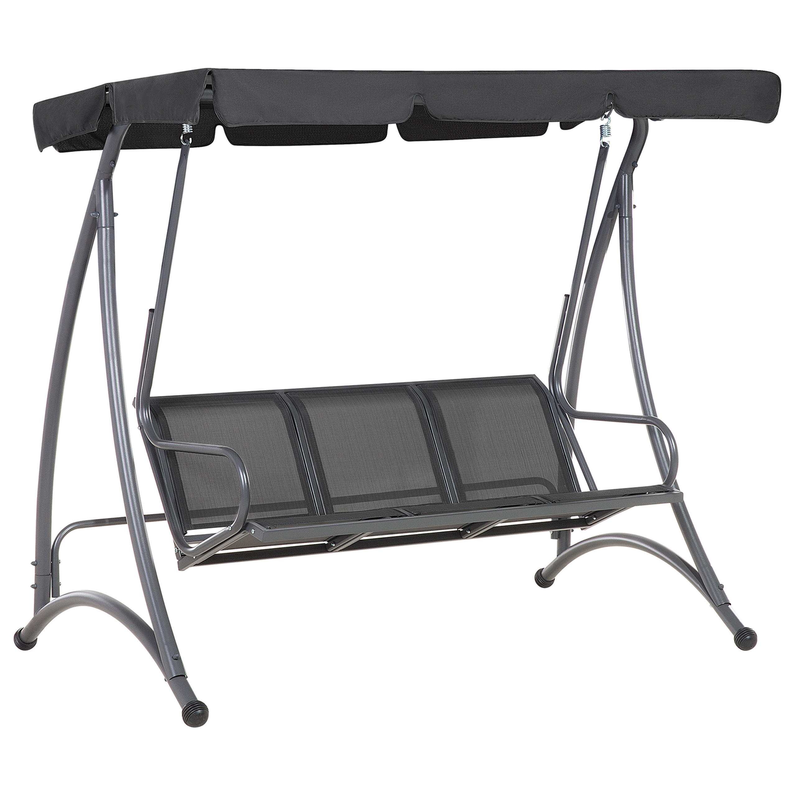 HOLIVUDSKA LJULJAČKA krov za sunce crni Bogart - crna, tekstil (190/169/120cm) - Beliani
