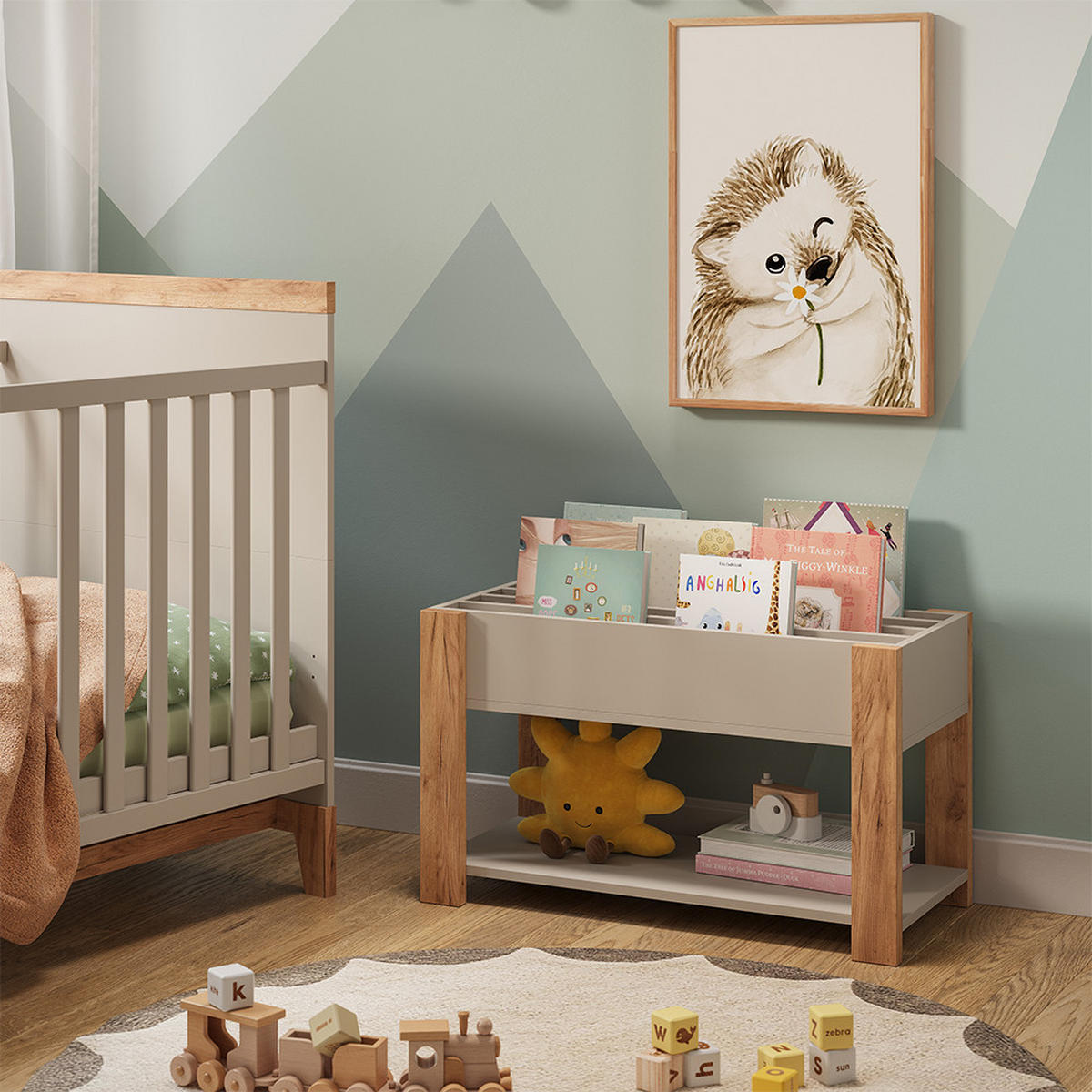 DĚTSKÁ POLICE Malia Kašmír/Řemeselné - kašmírová, kompozitní dřevo (80/46/37cm) - VitaliSpa