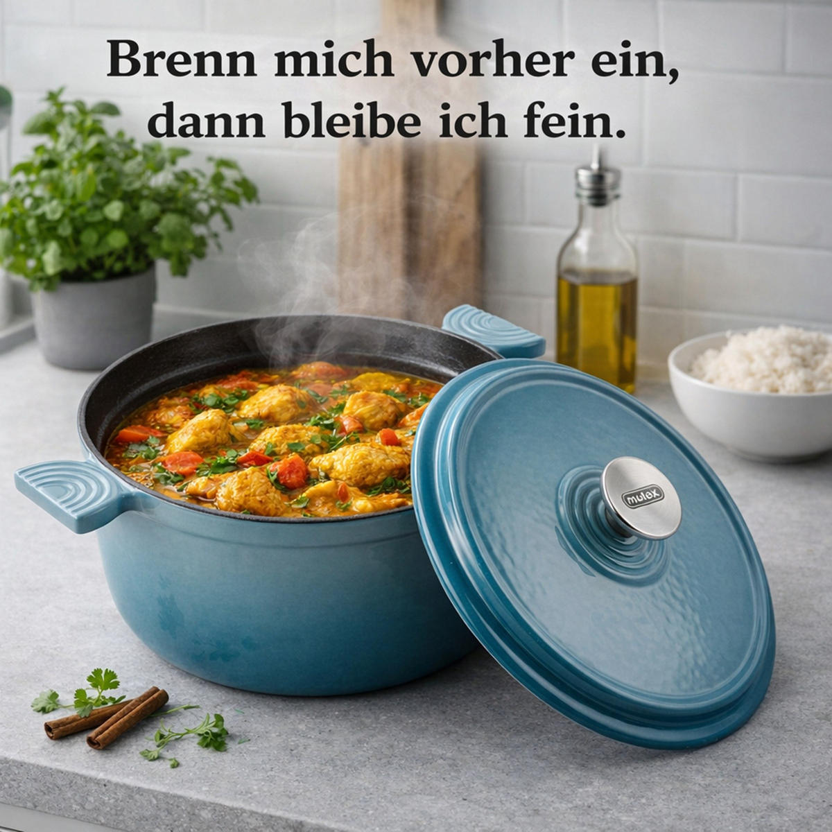 SCHMORTOPF Belle Cocette blau 24 cm - Blau, Metall (24cm) - Mulex