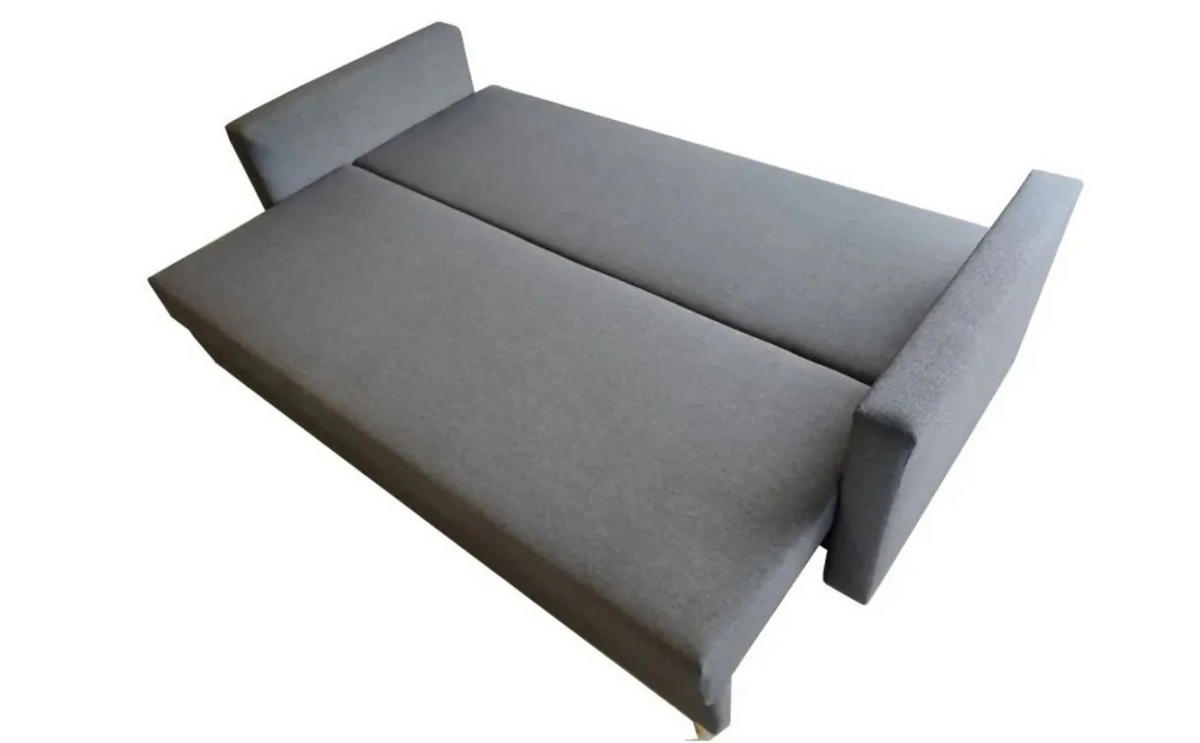 SCHLAFSOFA KAYA Sofa mit Schlaffunktion und Bettkasten, Frabe: Grau, Veloursstoff - Grau, Textil (217/92/85cm) - Sepro Meble