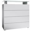 KOMMODE Pavos Weiß matt - Weiß, Holzwerkstoff (76/80/33cm) - Vladon