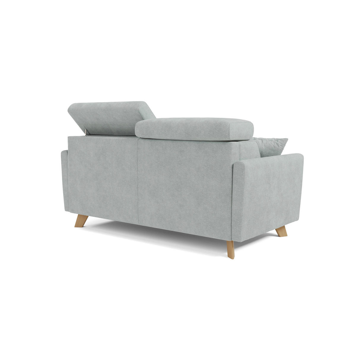 SCHLAFSOFA Francy - Hellgrün, Metall (160/92/97cm) - Divani.store