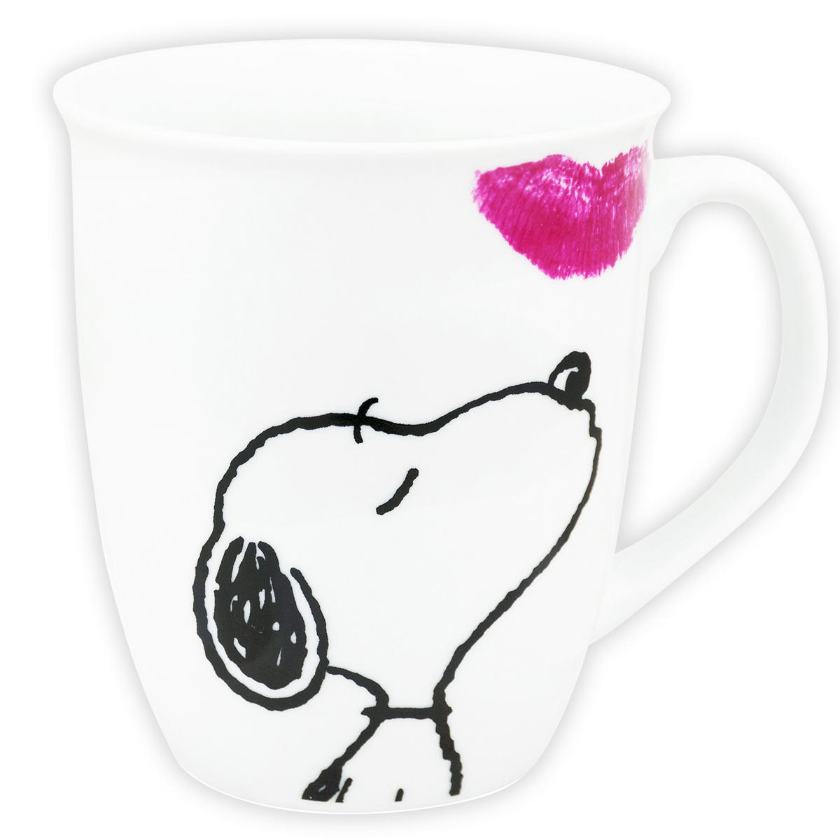 KAFFEEBECHER The Peanuts Snoopy Ein Kuss am Morgen Weiß 280 ml - Multicolor, Keramik (0.28L) - United Labels