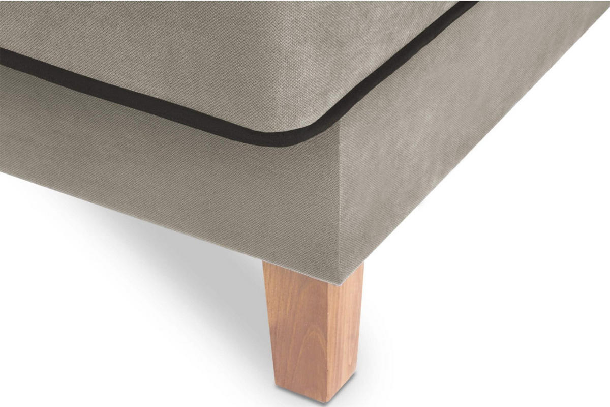 3-SITZER-SCHLAFSOFA DOZER Velours, beige/braun - Beige/Braun, Textil (197/94/93cm) - KONSIMO®