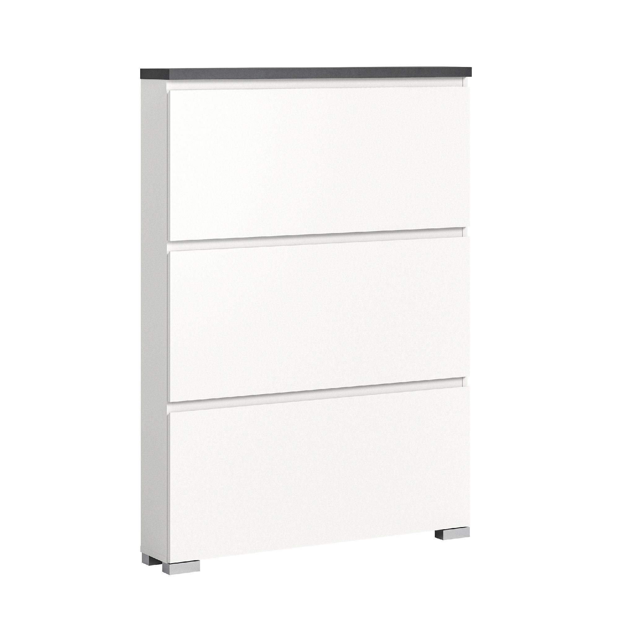 SCHUHSCHRANK Shoelove 18/60/130 cm - Grau, Holzwerkstoff (60/130/18cm) - Xonox
