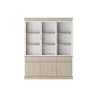 VITRINENSCHRANK - 172.5 cm x 39.6 cm - holz - naturfarben hell, weiß Marsoria - Weiß, Glas/Holz (172.5/217.8/39.6cm) - Vente-Unique