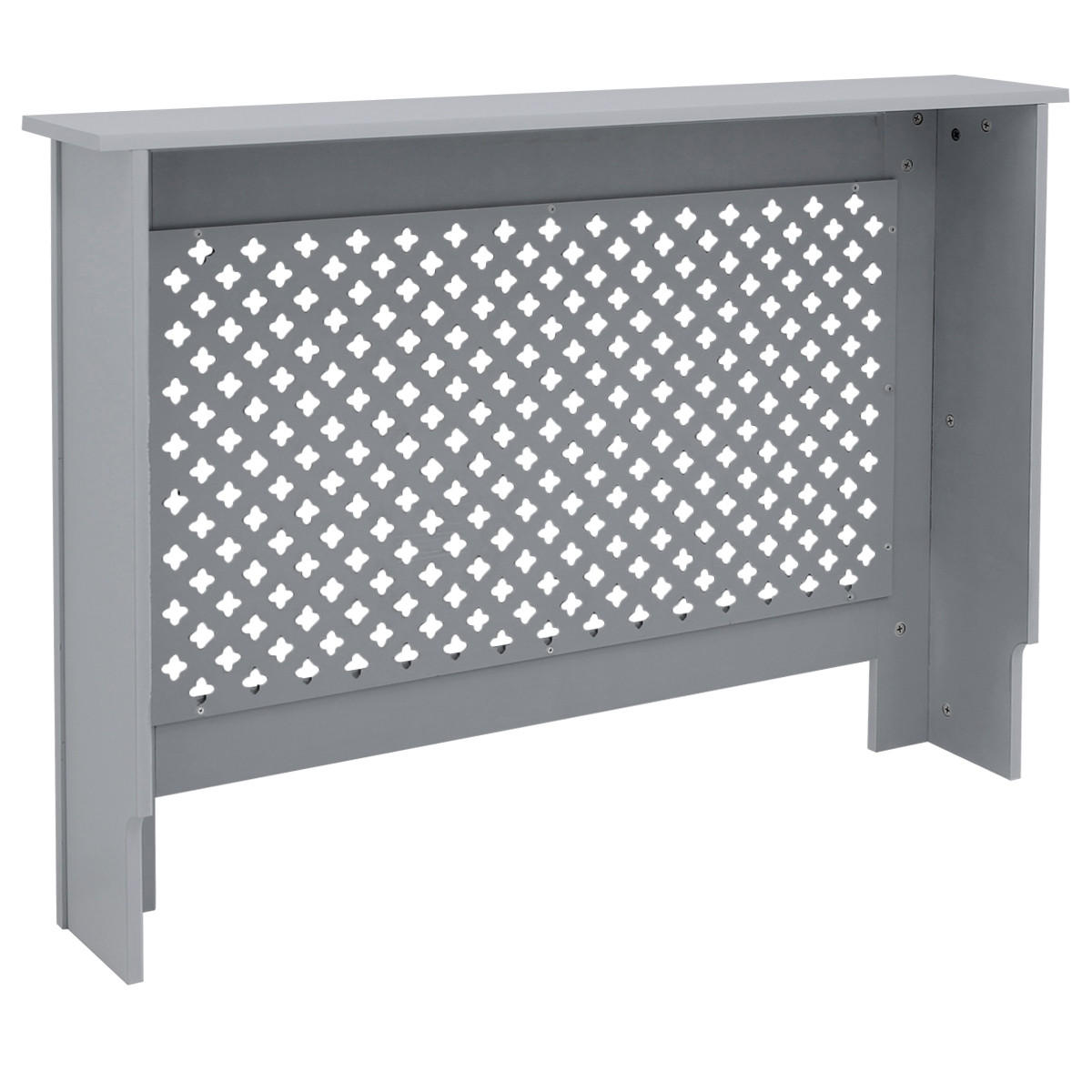 KRYT RADIÁTORU s voštinovým vzorem 112 x 19 x 82 cm šedý - šedá, kompozitní dřevo (19/112/82cm) - ML-DESIGN
