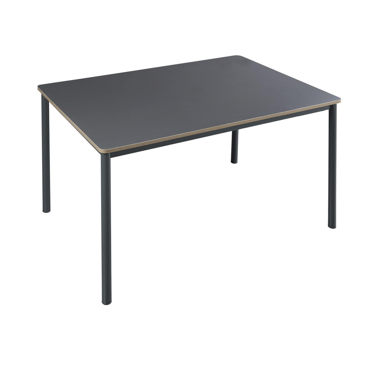 ESSTISCH Lindesberg - Schwarz/Grau, Holzwerkstoff/Metall (70/120/75cm) - [en.casa]