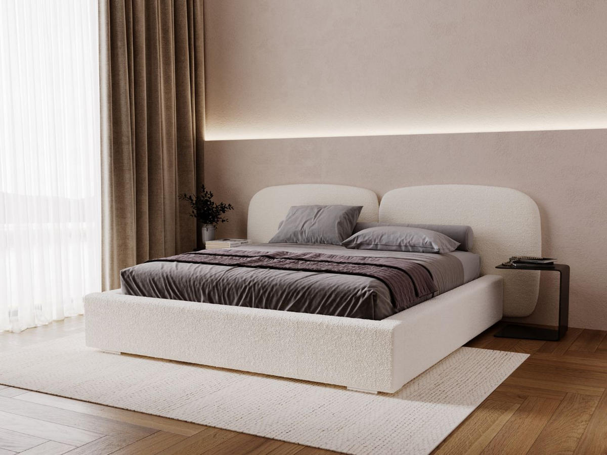 POLSTERBETT Palermo 140x200 Creme - Creme, Textil (140/200cm) - Graingold