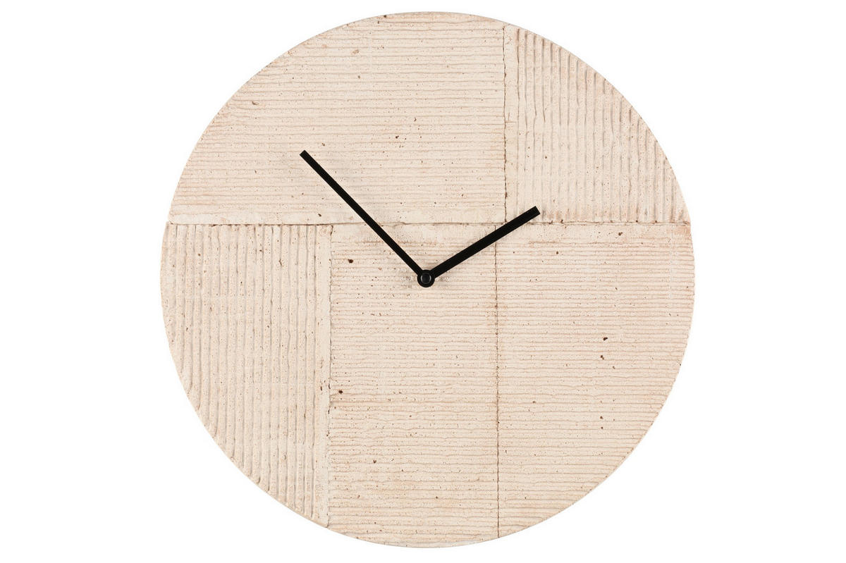 WANDUHR Zement Alex Ø 36,5 cm - Beige, Stein (36.5/36.5/4cm)