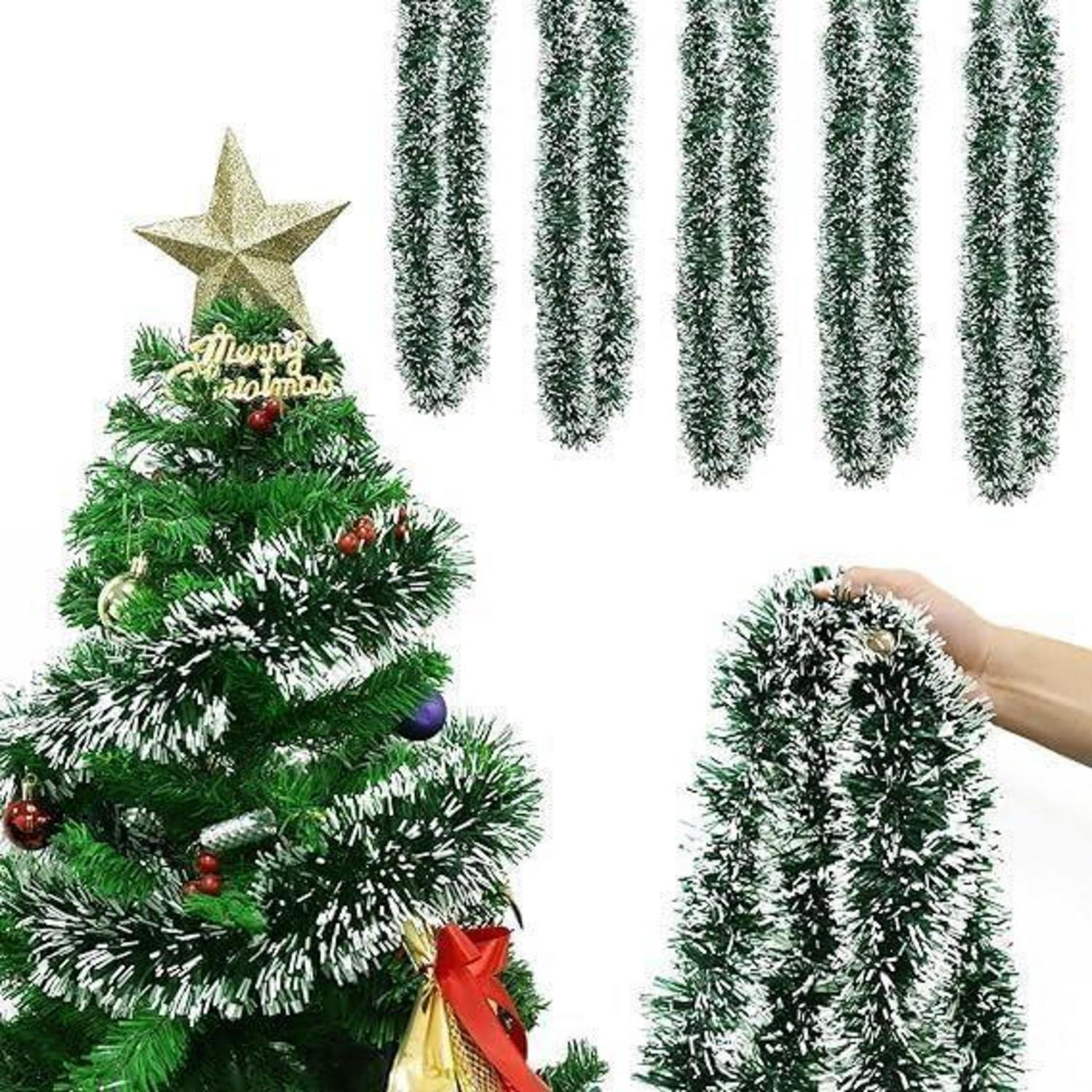 GIRLANDE Weihnachten Grün/Weiß 10 m - Multicolor, Kunststoff (1000cm)