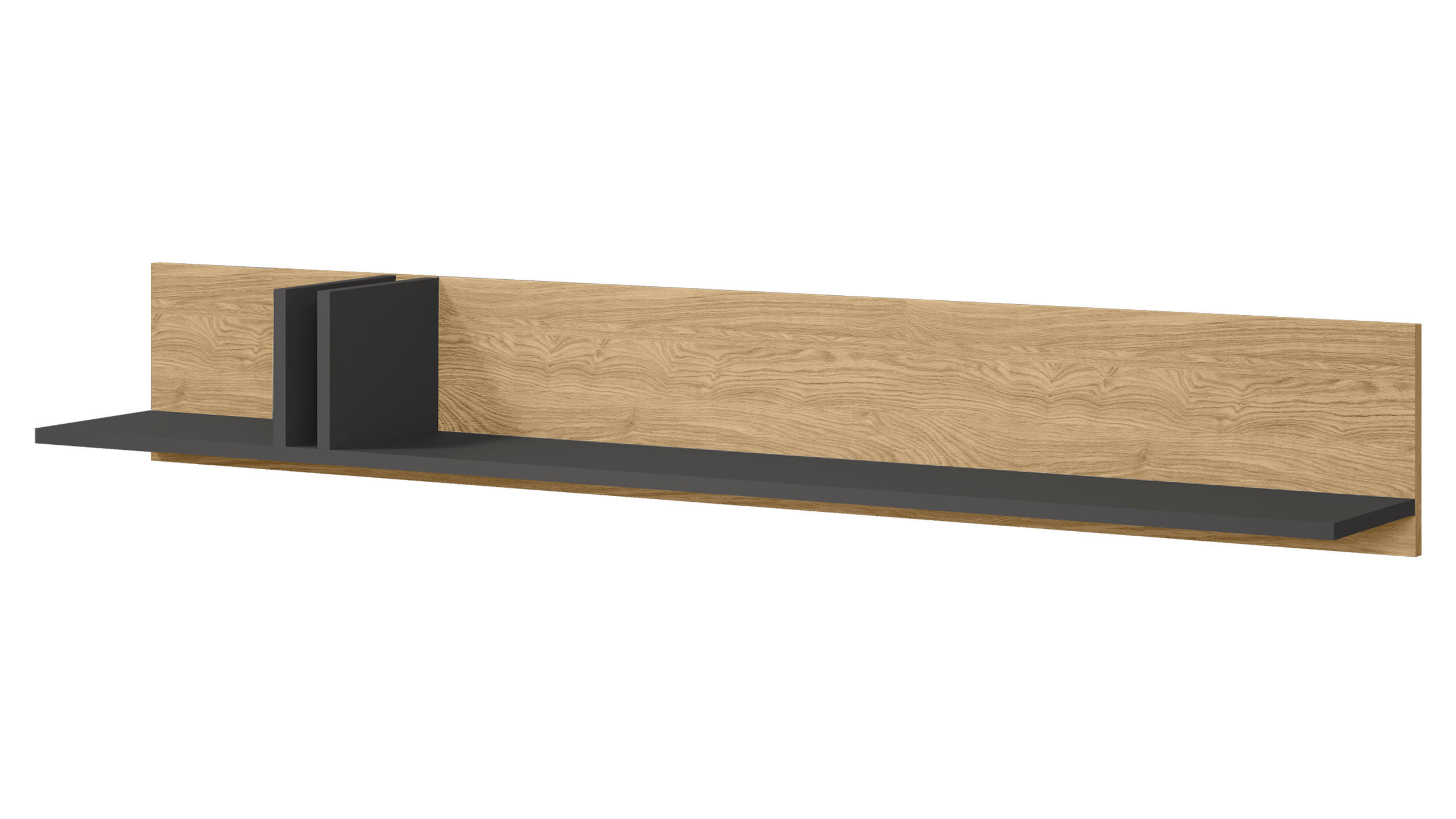 WANDREGAL Alsy AL14 - Eichefarben/Anthrazit, Holzwerkstoff (150/22/22cm) - MIRJAN24