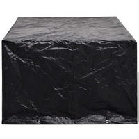 GARTENMÖBEL-ABDECKUNG 8 Ösen 113/113/73 Cm - Schwarz, Kunststoff (113/113/73cm) - vidaXL