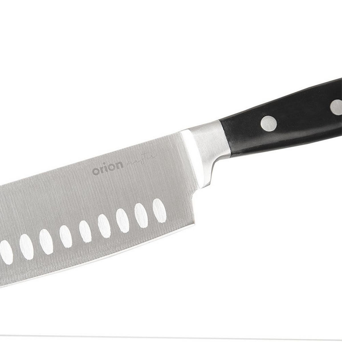 SANTOKU-MESSER MASTER Schwarz Silber - Schwarz, Metall (33cm) - Orion 