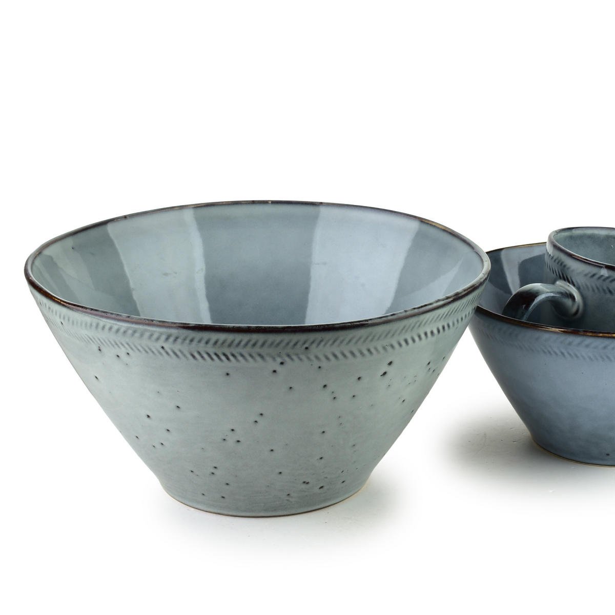 SCHALE Basic Nature Grau 23x23x12 cm Keramik - Grau, Keramik (23/23/12cm) - Mondex