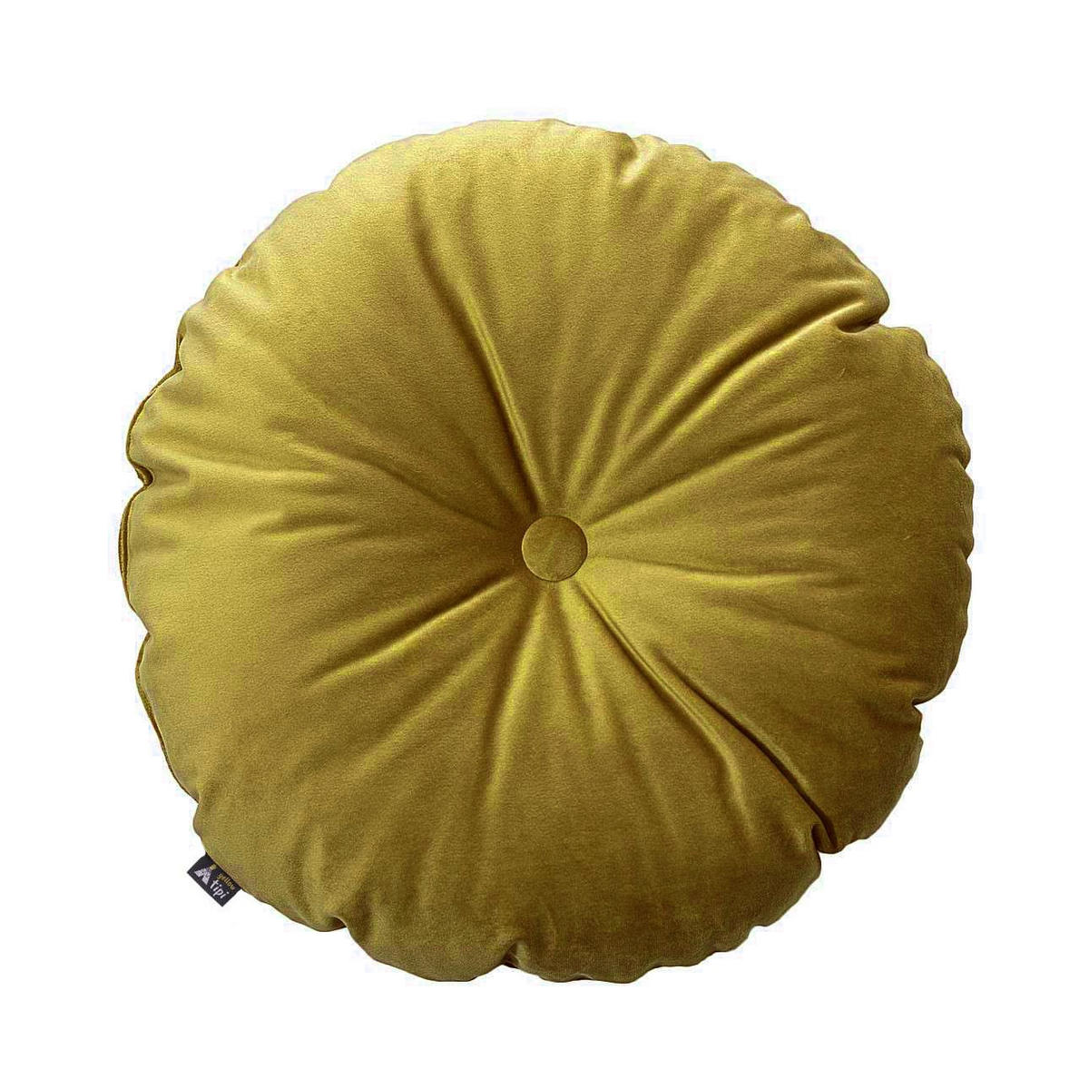 KISSEN Velvet rund, olivegrün, 37cm - Grün, Textil (37cm) - Dekoria